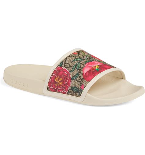 gucci floral shoes price|gucci floral slides nordstrom.